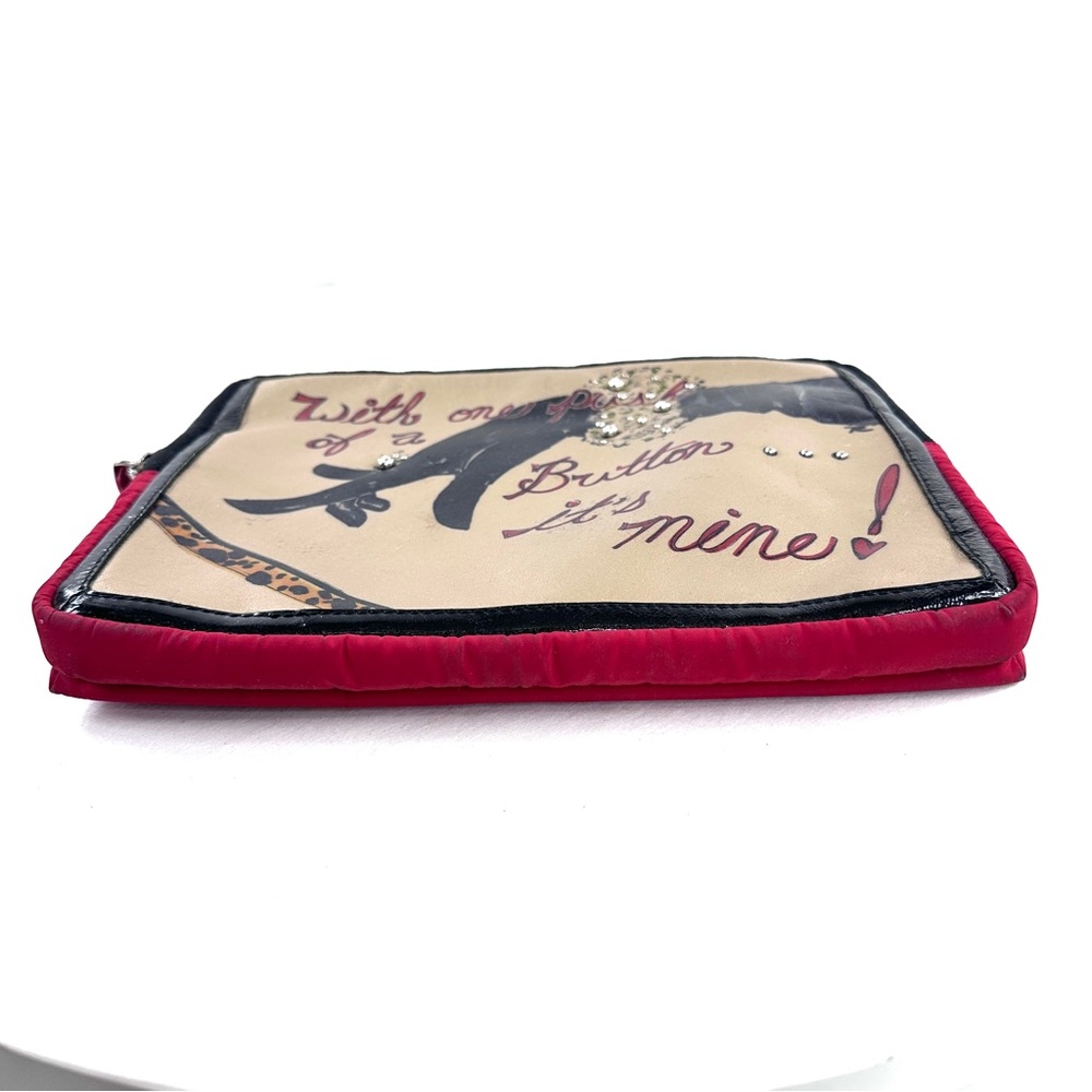 Brighton Red With One Push Of A Button It’s Mine Padded Tablet Case Rhinestones - Picture 4 of 9